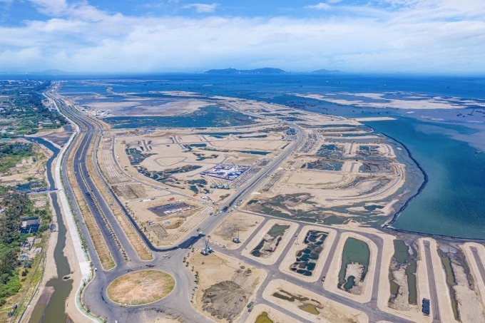 Siêu đô thị Vinhomes Green Paradise Cần Giờ (TP HCM) sau gần một năm khởi công. Ảnh: Vinhomes